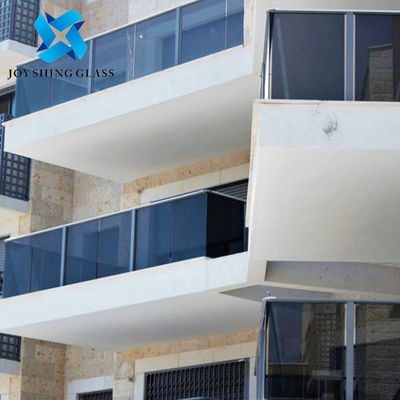 Προσαρμοσμένο 13.14mm Ευρω γκρίζο θραυσμένο γυάλινο μπαλκόνι