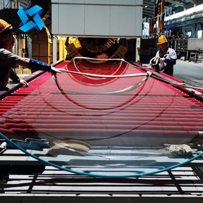 Προσαρμοσμένο 15mm Ultra Clear Curved Toughened Glass με τρύπες